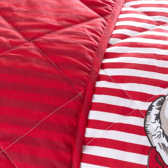 Candy Stripe Santa Bedspread 200cm x 220cm