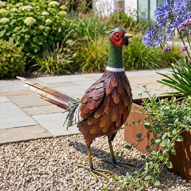 Metal Pheasant Garden Ornament