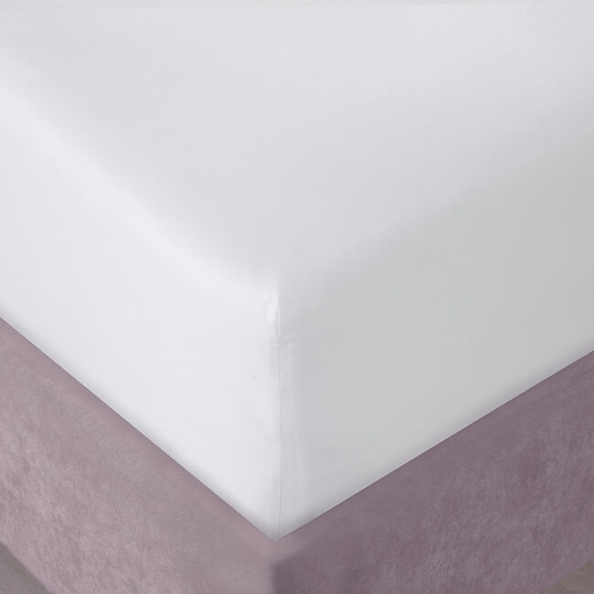 SINGLE FITTED SHEET 200 Threadcount Cotton White