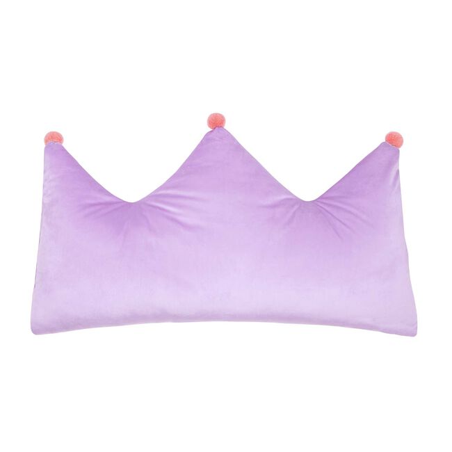 CROWN SHAPED POM POM PURPLE Cushion