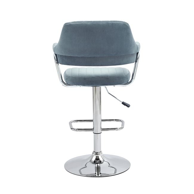 BELMONT Barstool Velvet Stone Blue