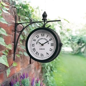 Dual Sided Outdoor Garden Clock