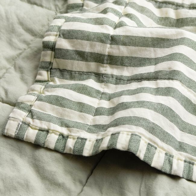 YARD HEBDEN STRIPE FOREST/ BAY GREEN 150x200cm Bedspread 