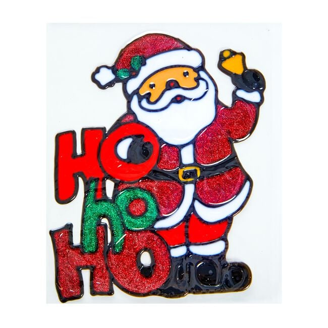 HoHo Santa Glitter Christmas Window Sticker