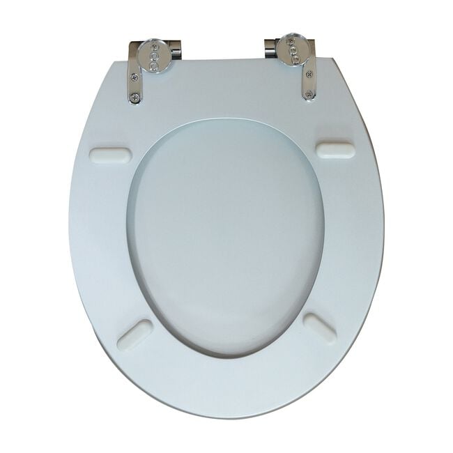 Silver Brushed Slow Closing Toilet Seat