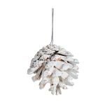 Snowy Pine Cones Tree Decorations - 12 Pack