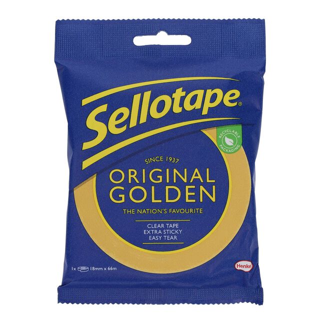 Sellotape Original Golden Tape 18mm x 66m