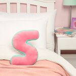 LETTER S Cushion Pink/Duck Egg