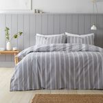BIANCA SINGLE DUVET COVER Brushed Ticking Stripe
