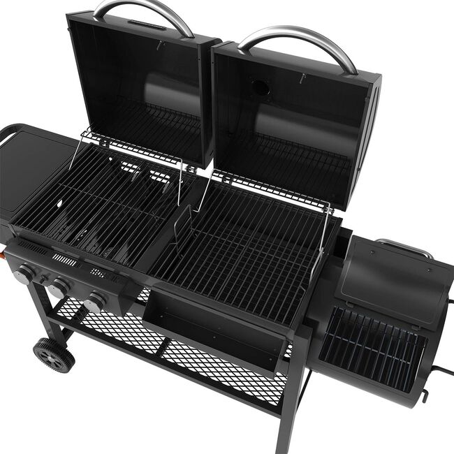Mastercook Dual Function Gas & Charcoal Smoker BBQ