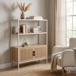 Three Layer Cabinet with Cream Metal Frame