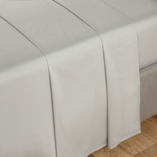 SUPER KING FLAT SHEET 400 Threadcount Bamboo/Cotton Silver