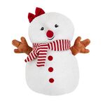 Snowgirl with Scarf Christmas Cushion