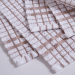 Mono Check Tea Towels 2 Pack - Natural