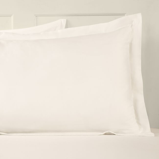 OXFORD PILLOWCASE PAIR 400 Threadcount Bamboo/Cotton White