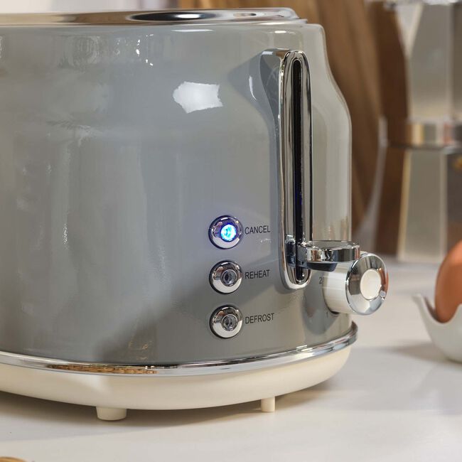 SALTER RETRO GREY CURVED BODY 2 Slice Toaster