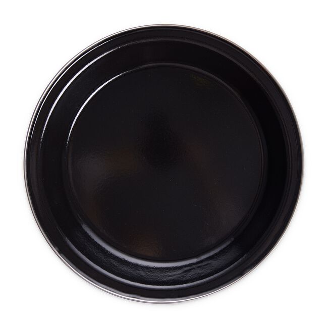 2 Black Camping Plates