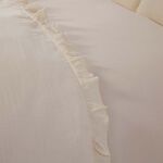 KING SIZE DUVET COVER Cotton Muslin Ivory