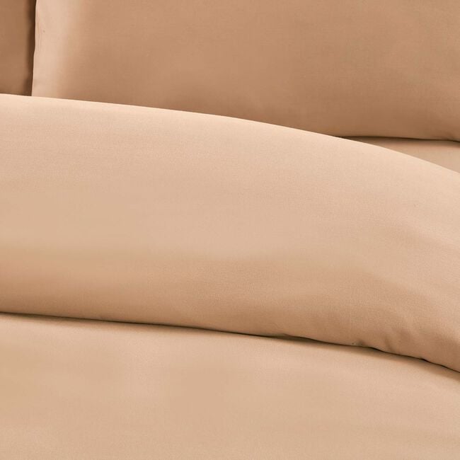 DOUBLE DUVET COVER  Brushed Cotton Twill Sand