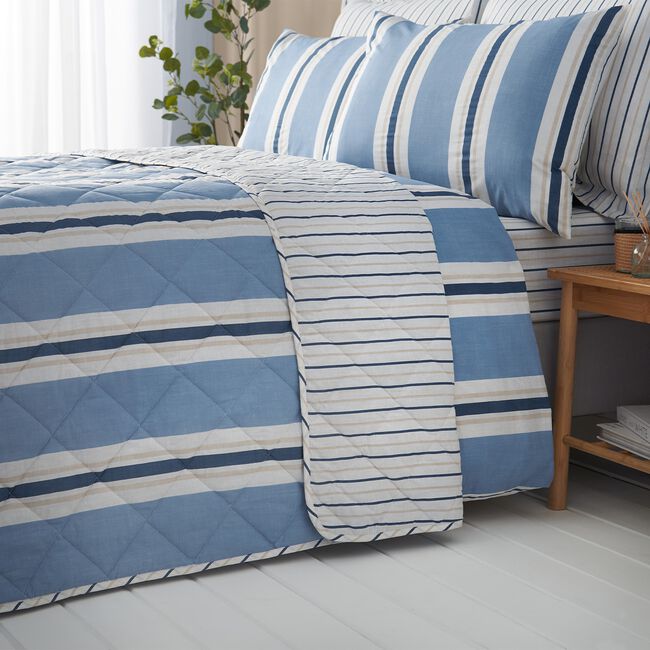 Jemmy Bedspread 200cm x 220cm - Denim Blue