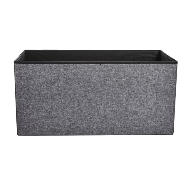 LARGE FOLDING GREY STORAGE Ottoman