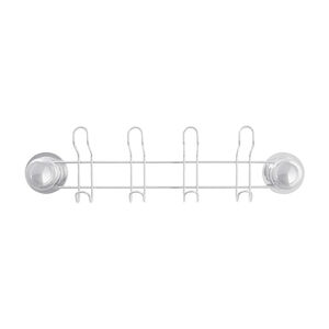 4-Hook Chrome Shower Caddy with Suction Fix