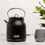 Haden Heritage 1.7L 3KW Black with RoseGold Kettle