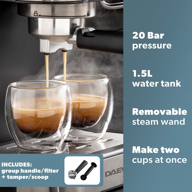 Daewoo Espresso Coffee Maker with Steam Wand
