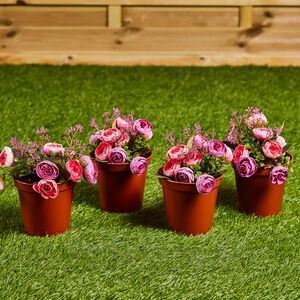 Plastic Terracotta Pots 4 Pack