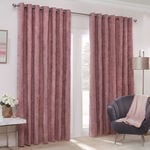 BLACKOUT & THERMAL HERRINGBONE BLUSH 66x54 Curtain