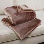 Ruane Plush Velvet Mink Throw 150cm x 200cm