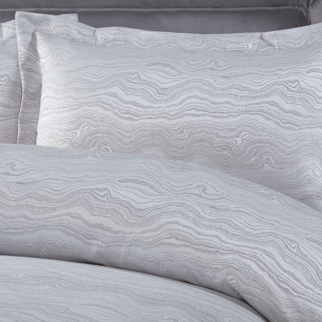 SINGLE DUVET COVER Waves Jacquard Silver