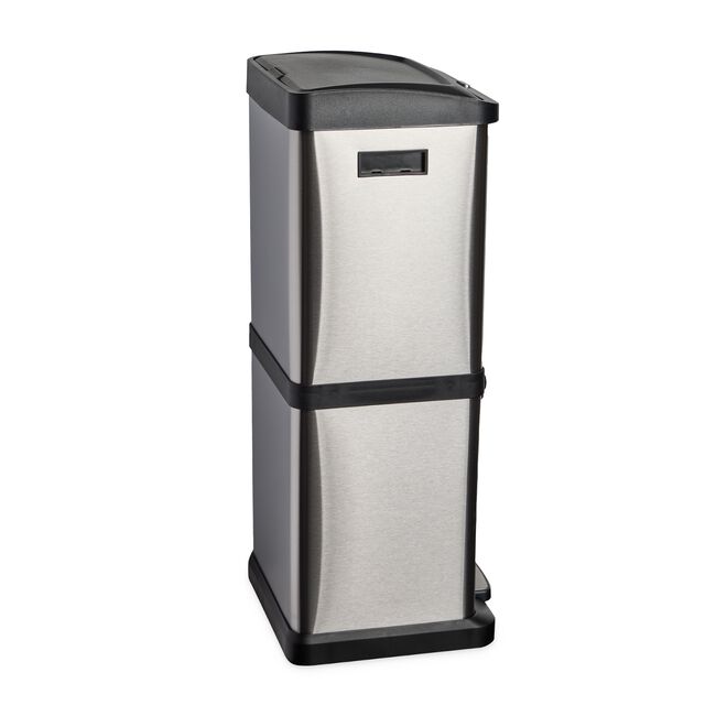 34L Stacked Double Recycling Kitchen Bin