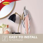 Command™ Large Brushed Nickel Double Hook