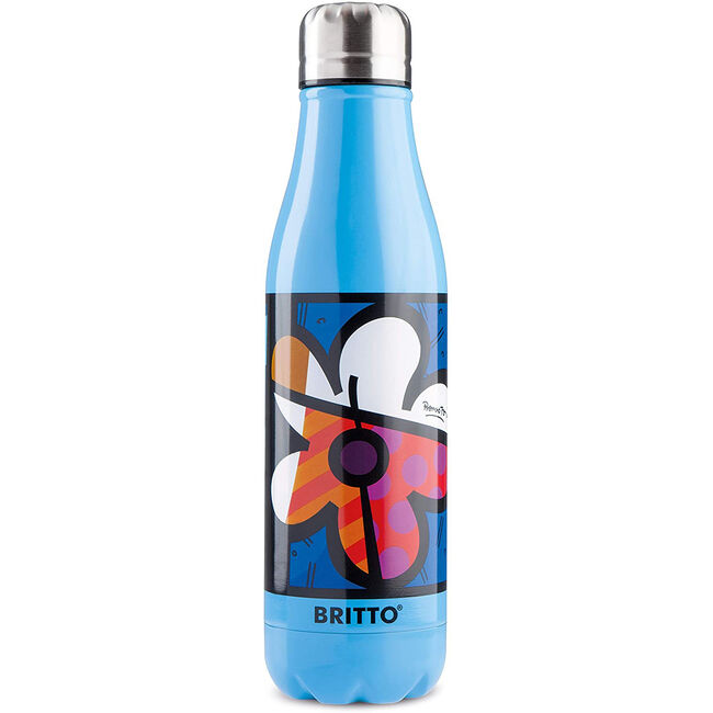 Britto Flower & Blue 500ml Vacuum Bottle