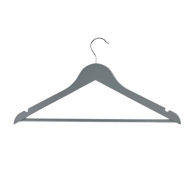 NORTHERN SHORE 5 Pack Grey Wooden Hangers