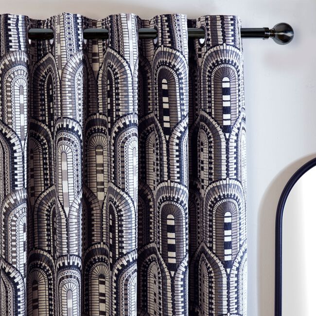 BLACKOUT & THERMAL KENNEDY PEWTER 66x72 Curtain