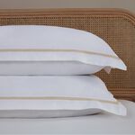 SINGLE DUVET COVER Linen Border 600TC 