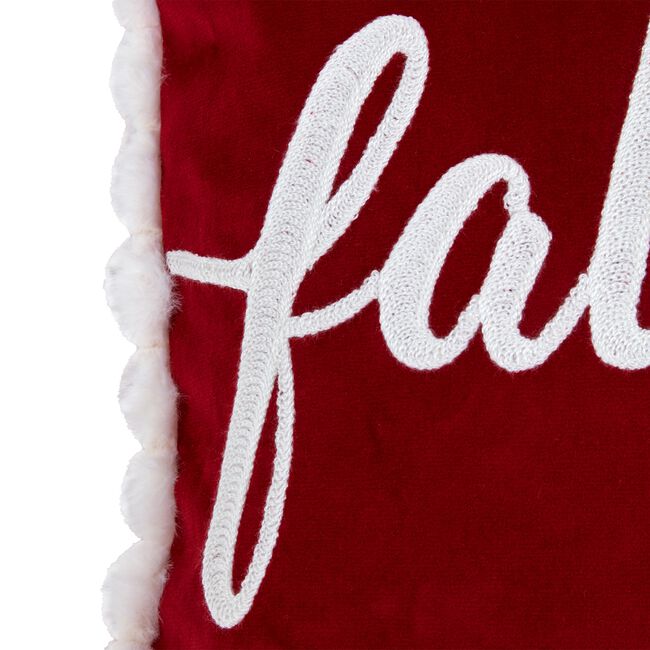 Falalala Christmas Cushion 45cm x 45cm - Red
