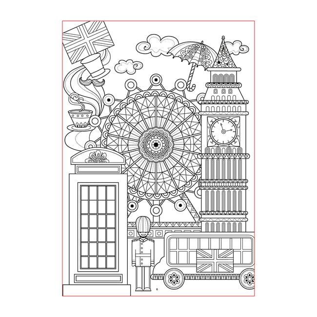 Adult Colouring Book - Cities