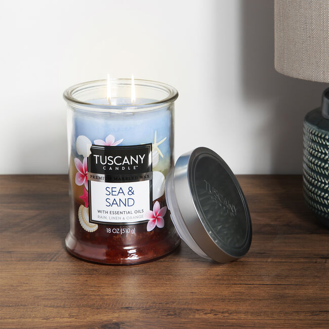 Tuscany Triple Pour Candle Sea & Sand 18oz