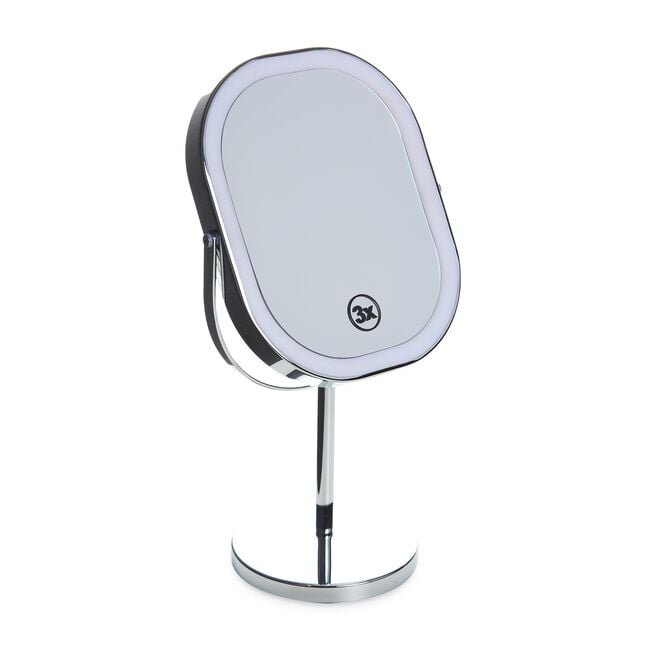 Visage LED Chrome Square 3X Cosmetic Mirror