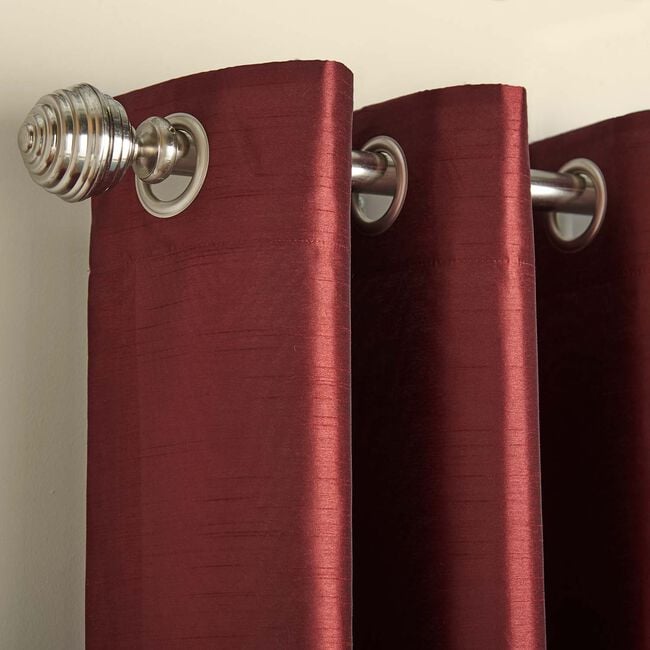 ELEGANZA FAUX SILK RED 66x54 Curtain