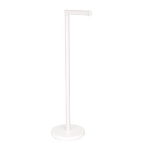 Freestanding Toilet Roll Spike & Holder White
