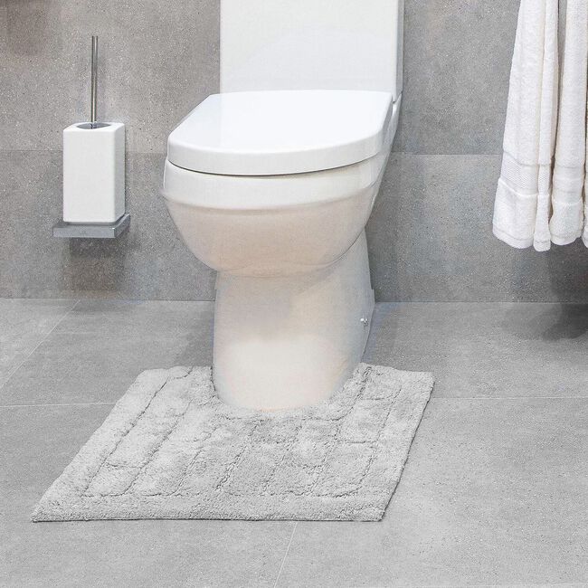 COTTON BRICK DOVE GREY 50x50 Pedestal Mat