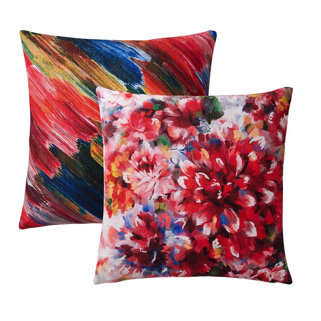 Alina Ombre Floral Chenille Cushion 45cm x 45cm