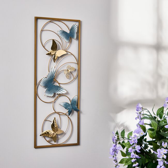 Butterfly Metal Wall Art 28.6cm X 74.3cm 