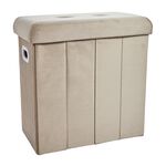 FOLDING SLIM MINK STORAGE Ottoman