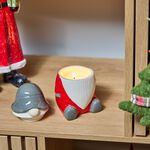 Christmas Gnome Ceramic Candle