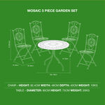Diamond Mosaic Bistro Set 5 Piece